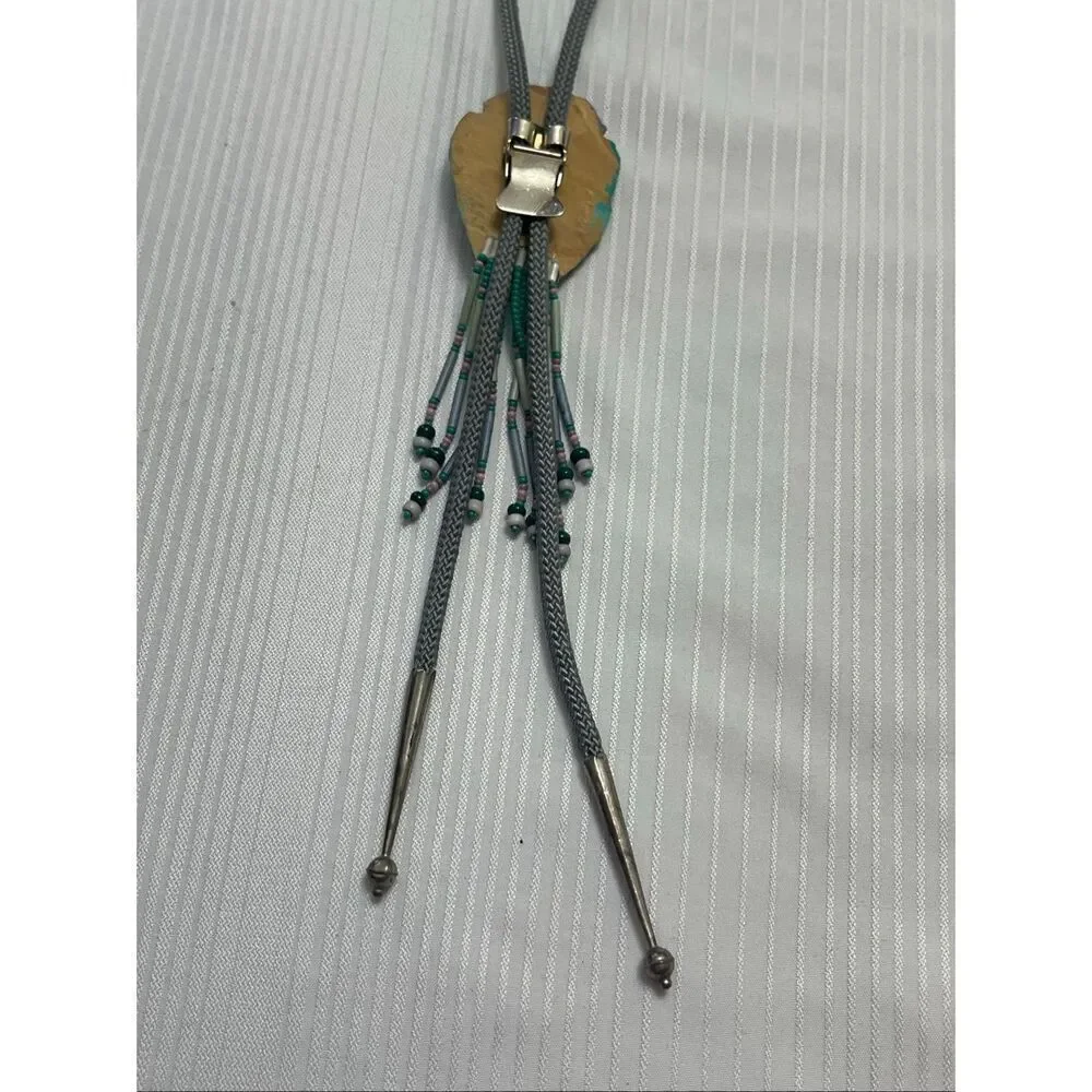 Vintage Desert Mountain Scene Southwestern Bolo Tie Rare